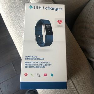 Fitbit Charge 2 with Grey wristband.